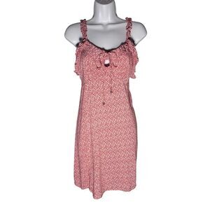 Angie Womens Size Large Orange Floral Mini Babydoll‎ Dress